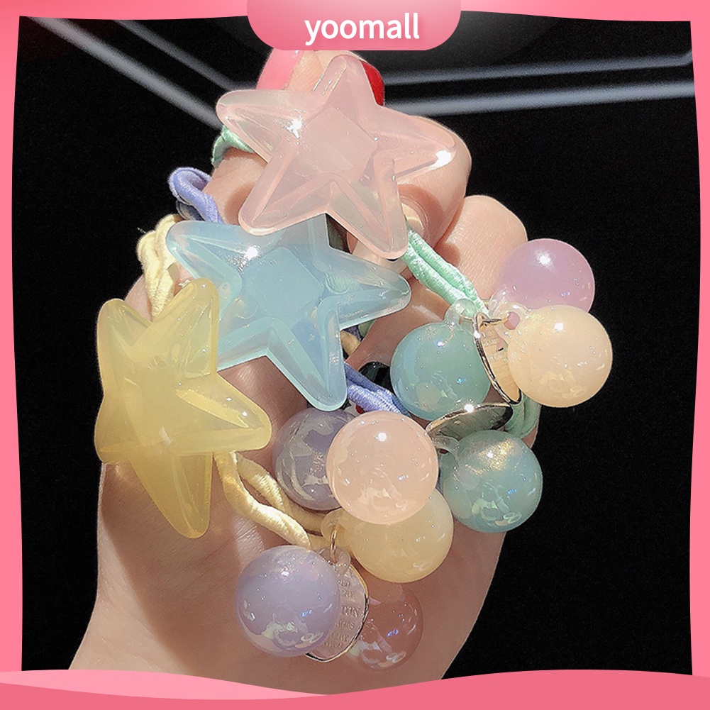 Dây Cột Tóc Co Giãn Hình Ngôi Sao Màu Kẹo Thời Trang Cho Nữ