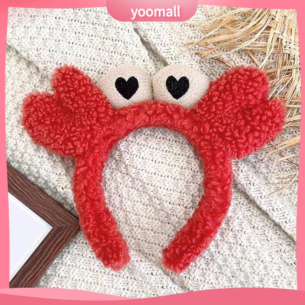 Băng Đô Cài Tóc Chống Trượt Hình Cua Hoạt Hình Dễ Thương Cho Nữ