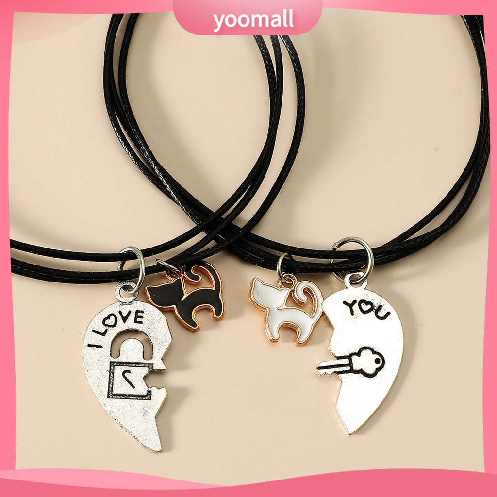 Bộ 2 Vòng Tay Dây Bện Mặt Hình Trái Tim Mở Có Thể Điều Chỉnh