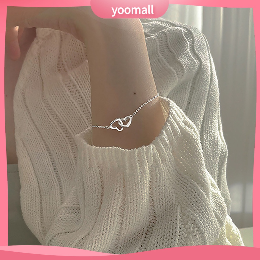 Vòng Tay Mặt Trái Tim Màu Sắc Đơn Giản Cho Nữ