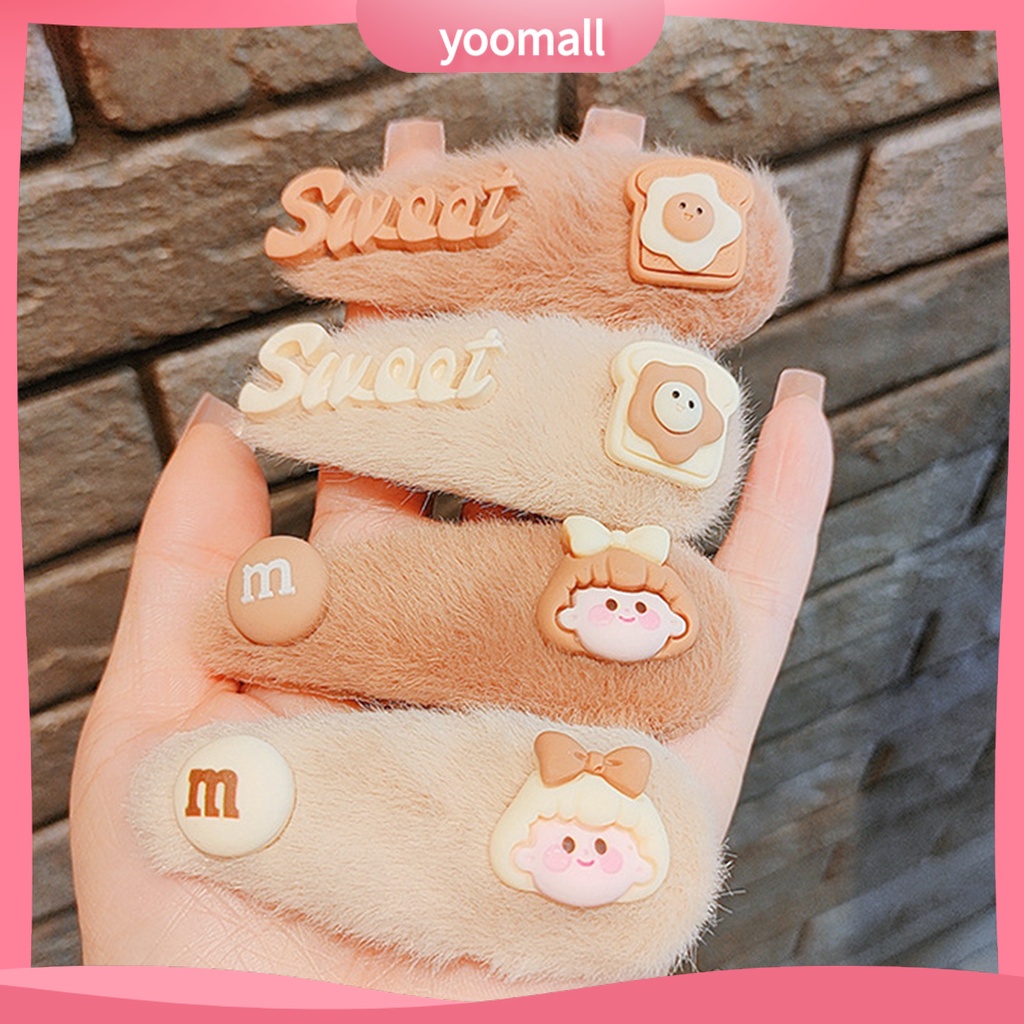 Kẹp Tóc Hình Trái Cây / Gấu / Thỏ Hoạt Hình Dễ Thương Cho Bé Gái