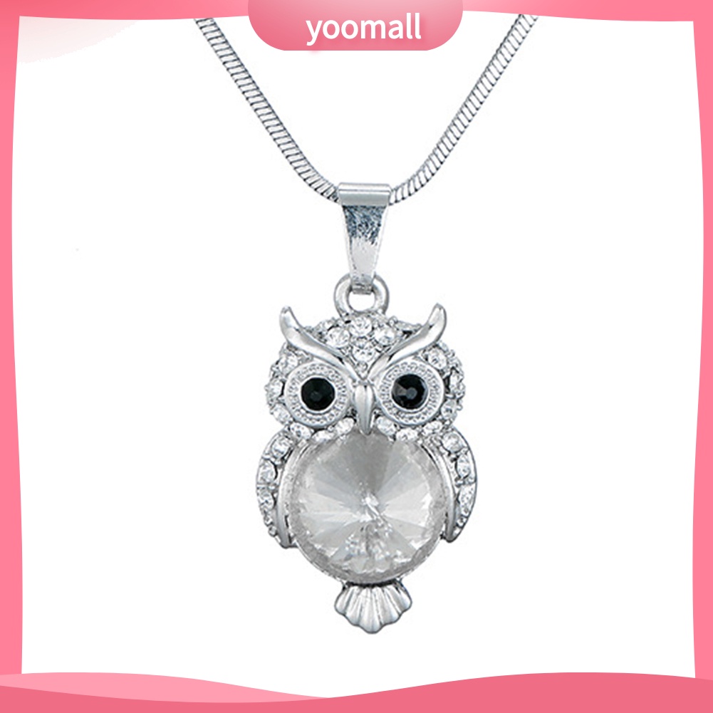 Vòng cổ Mặt Hình Cú Mèo Đính Đá Lấp Lánh Thời Trang Cho Nữ