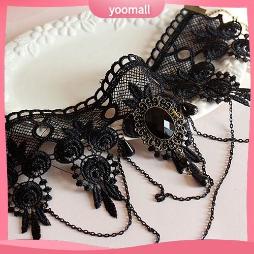 Vòng Cổ Choker Ren Đính Đá Sang Trọng Thời Trang Cho Nữ