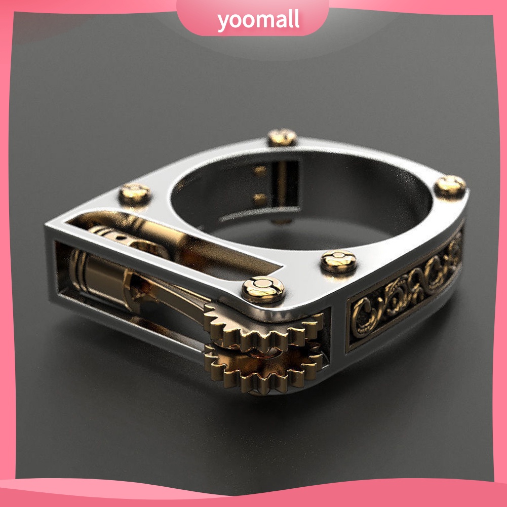 Nhẫn Hình Bánh Răng Phong Cách Punk Cá Tính Cho Nam Và Nữ