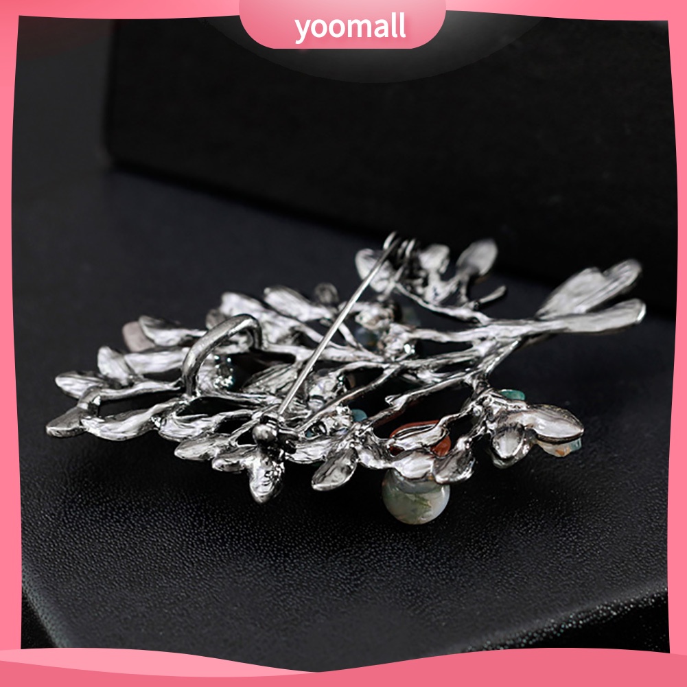 Ghim Cài Áo Hình Chiếc Lá Đính Đá Nhiều Màu Sắc Thời Trang Cho Nữ