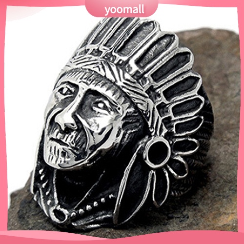 Nhẫn Hợp Kim Hoạ Tiết Đầu Lâu Phong Cách Ấn Độ Cổ Điển