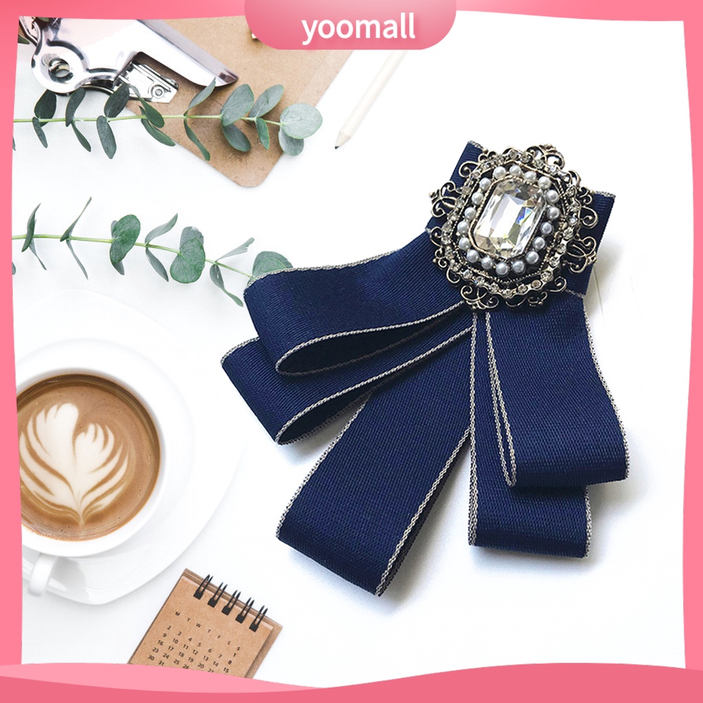 Cài Áo Hình Nơ Đính Đá Thanh Lịch Dành Cho Nữ