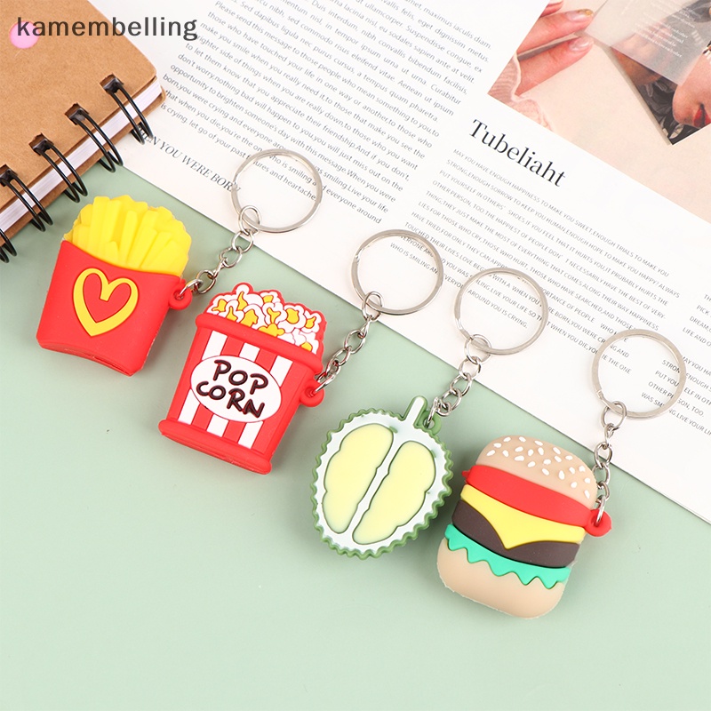 Kamembelling Móc Khóa Hình Thức Ăn Sáng Tạo Bằng PVC Mềm