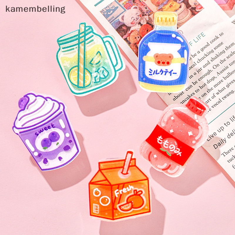 Kamembelling Kẹp Giấy Ghi Chú / Chai Nước Uống Bằng Acrylic In Họa Tiết Hoạt Hình Dễ Thương Tiện Dụng Cho Văn Phòng