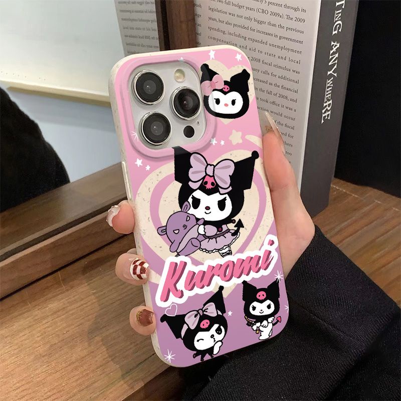 Ốp Điện Thoại Dẻo Họa Tiết Kuromi Dễ Thương Chống Sốc Cho Iphone12 14pro CGKR 8plus711 13