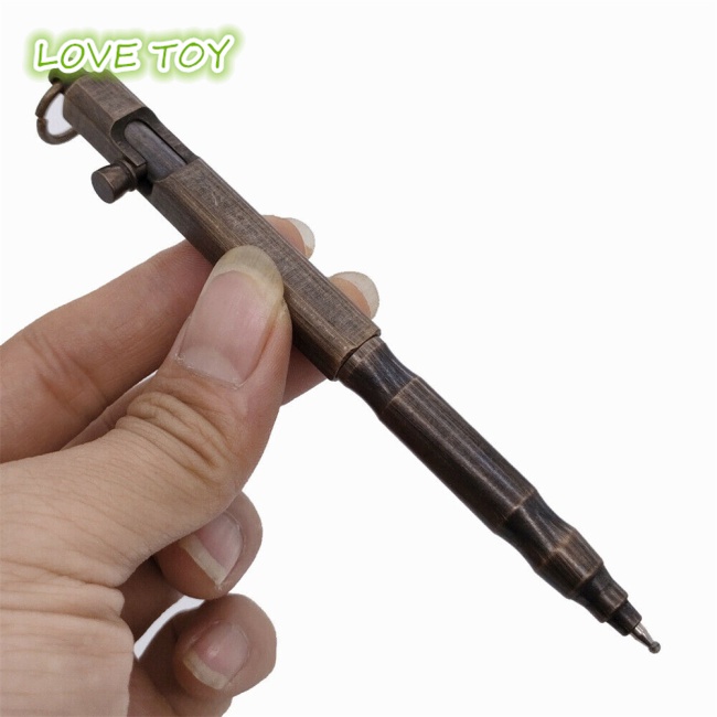 Nkodok Bút Ký Tên Bỏ Túi Bằng Đồng Thau Trơn Hình Vuông Phong Cách Retro