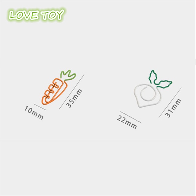 Set 20 Kẹp Giấy Họa Tiết Trái Cây Dễ Thương