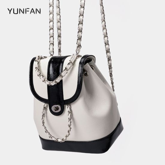 Balo YUNFAN đeo vai phối dây xích đơn giản dễ phối đồ dành cho học sinh