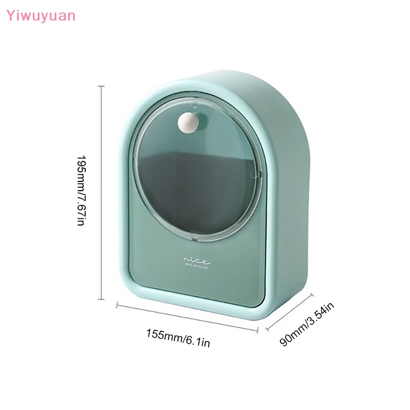 &lt; Yiwuyuan &gt; Hộp Đựng Bông Tẩy Trang Vệ Sinh Gắn Tường Bằng Cotton Mới