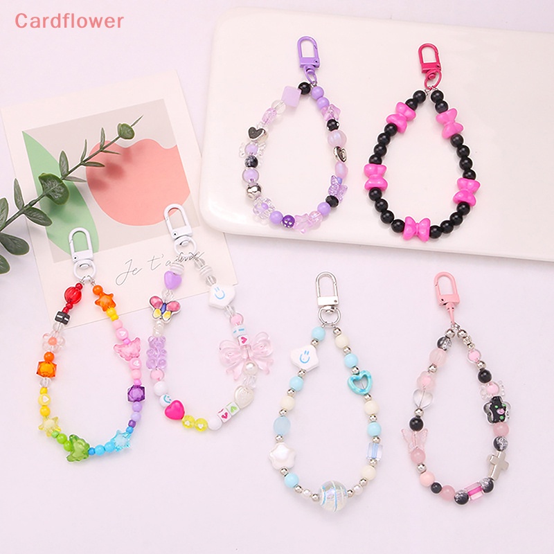 < Cardflower > Túi Đựng Chìa Khóa Xe Hơi Ba Lô Túi Xách Hạt Trong Suốt Hình Bướm Cười Đáng Yêu Mới