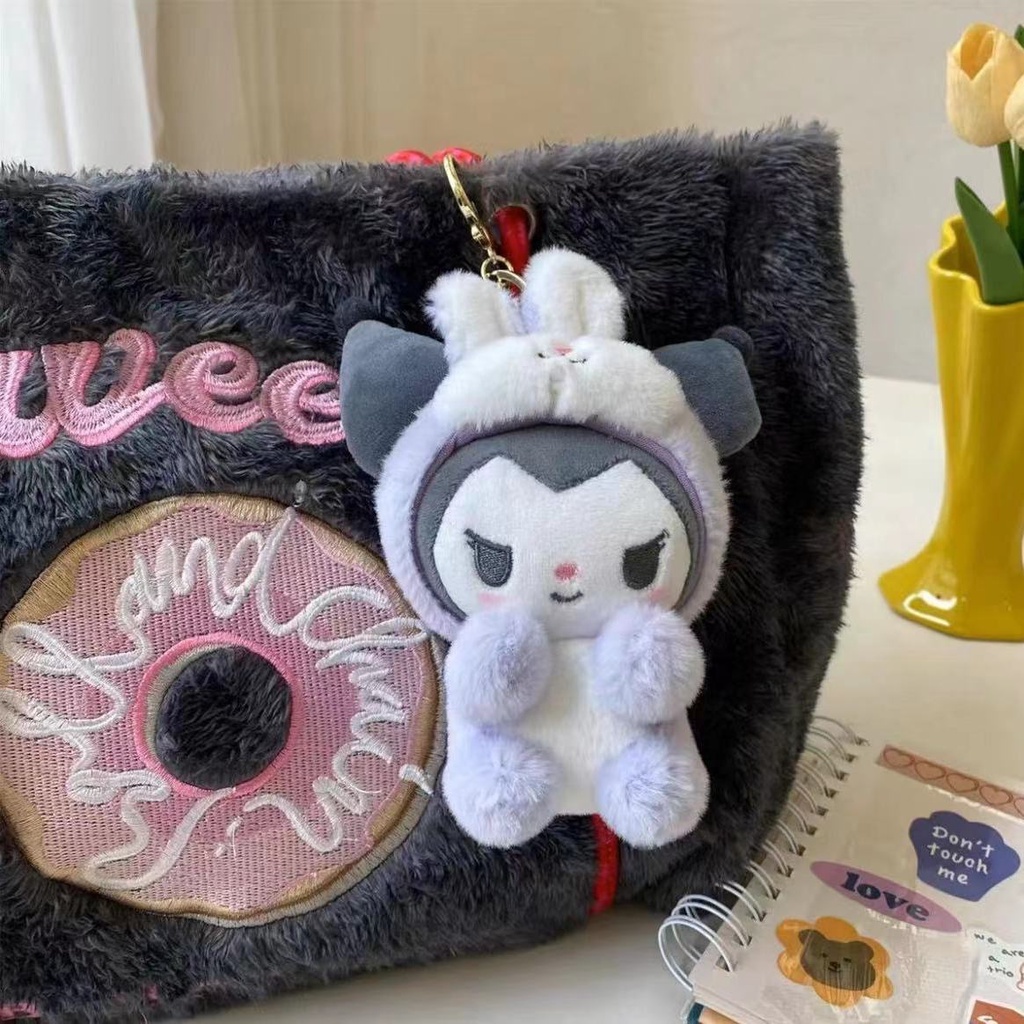 Móc Khóa Thỏ Nhồi Bông Dễ Thương Phong Cách Sanrio Nhật Bản