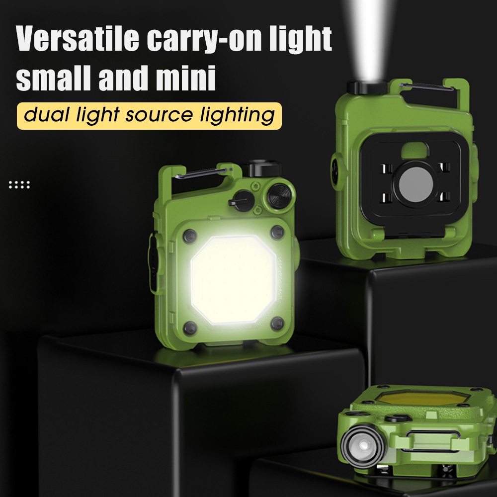 Đèn LED COB 6 Chế Độ Mini Bỏ Túi / Móc Khóa Di Động Đa Ứng Dụng