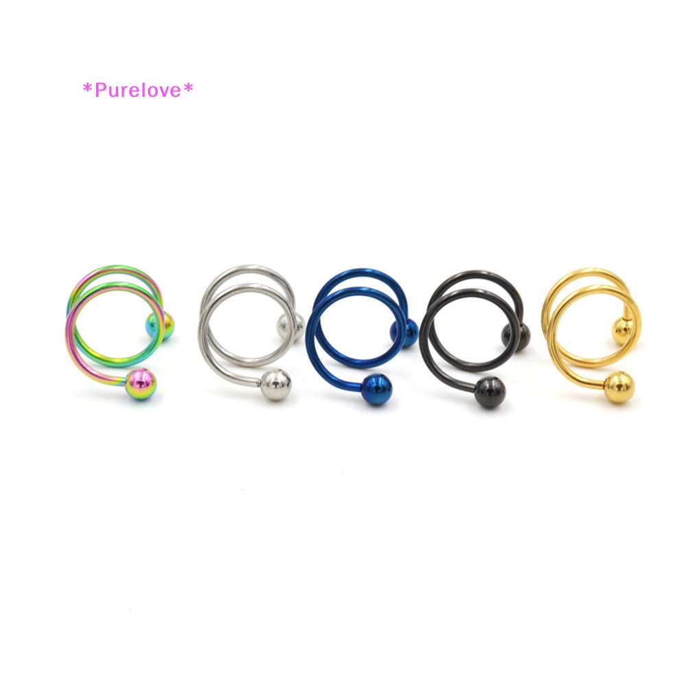 Khuyên Mũi / Tai / Môi Bằng Thép Không Gỉ Thiết Kế Dạng Xoắn Thời Trang Mới