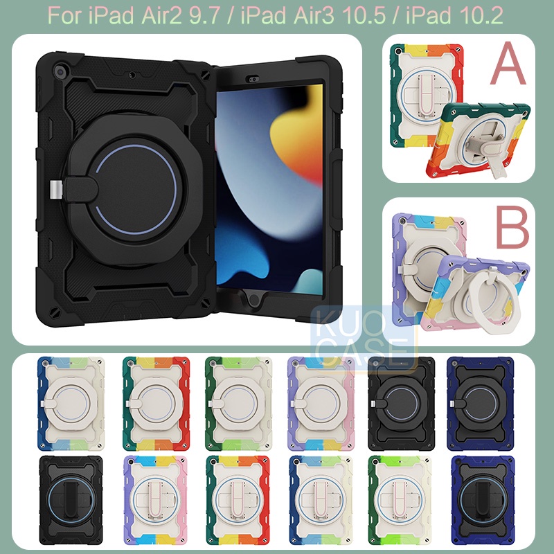 Bao Da Máy Tính Bảng Cho iPad Air2 Pro 9.7 2017 2018 Air3 10.5 iPad 10.2 2019 2020 2021 iPad 6 7 8 9th Gen360° Vỏ Bọc Tay Cầm Xoay Được Cho Xe Hơi