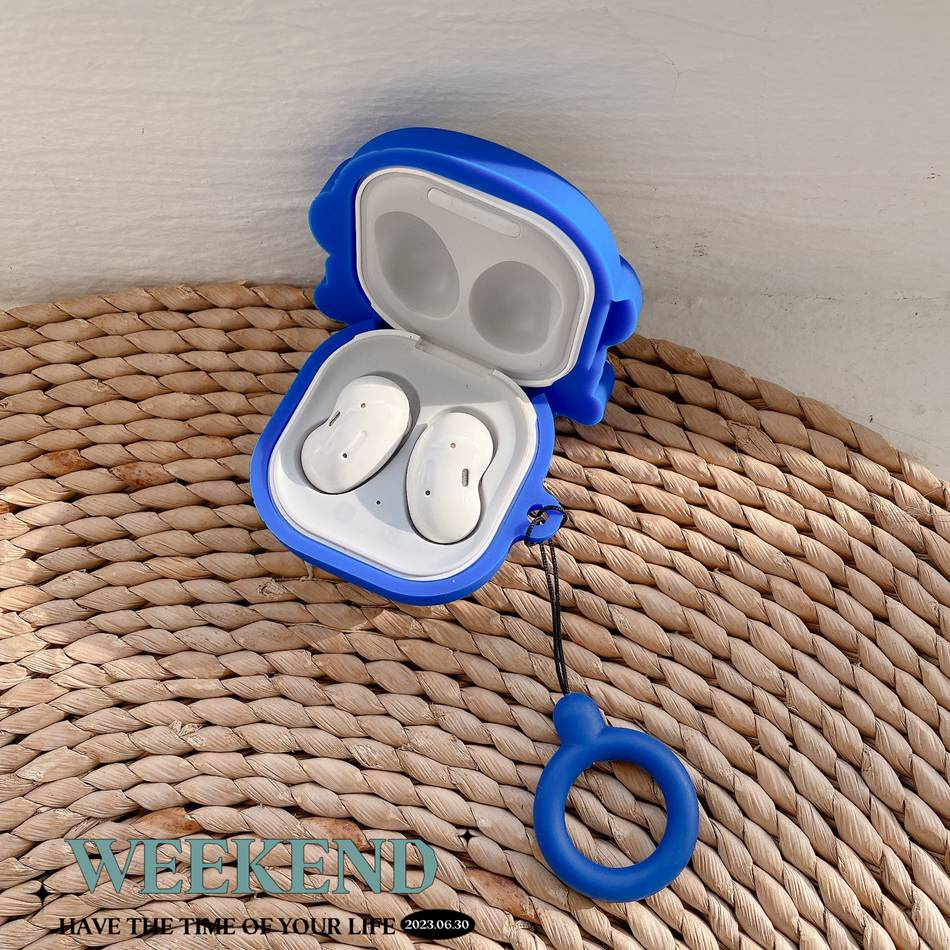 Vỏ Bảo Vệ Hộp Sạc Tai Nghe Samsung Galaxy buds live / buds 2 / buds2pro Bằng Silicon Họa Tiết Hoạt Hình Vui Nhộn