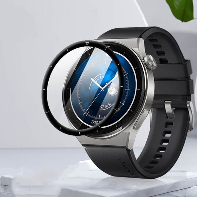 Kính Cường Lực Viền Cong 3D Bảo Vệ Màn Hình Cho Huawei Watch 4 Pro GT 3 Pro 46mm 43mm GT3 GT2 Pro GT 2 42mm GT 3 Runner gt2e