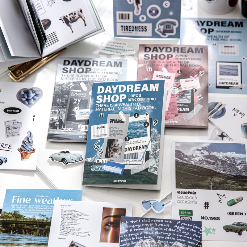 Nhãn dán sticker book trang trí sổ 20 tấm Daydream Shop