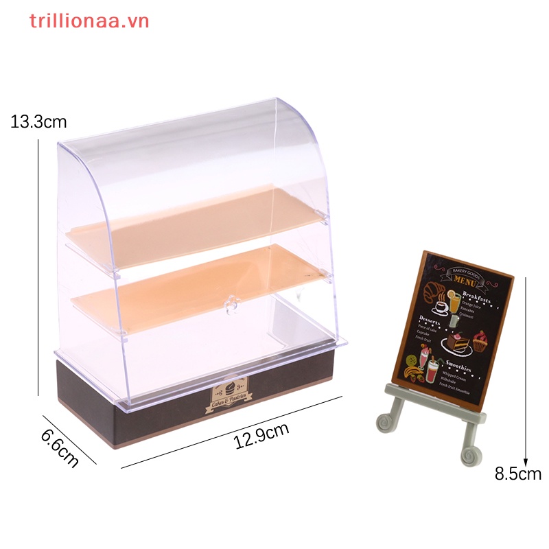 1 Set Mô Hình Tủ Trưng Bày Bánh Kem Mini 1: 12 Trang Trí Nhà Búp Bê