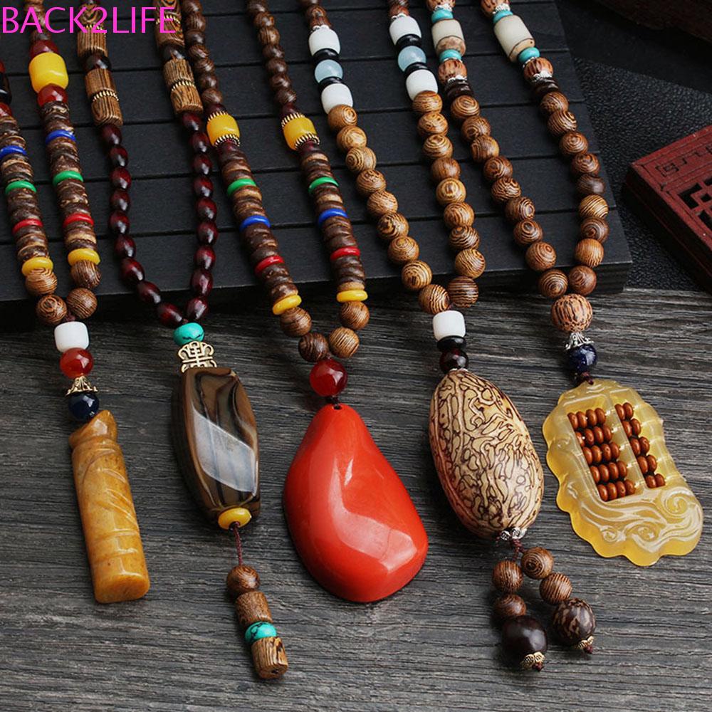 Vòng cổ Mặt Sừng Cá Phong Cách Phật Giáo Mala Nepal 2Slife