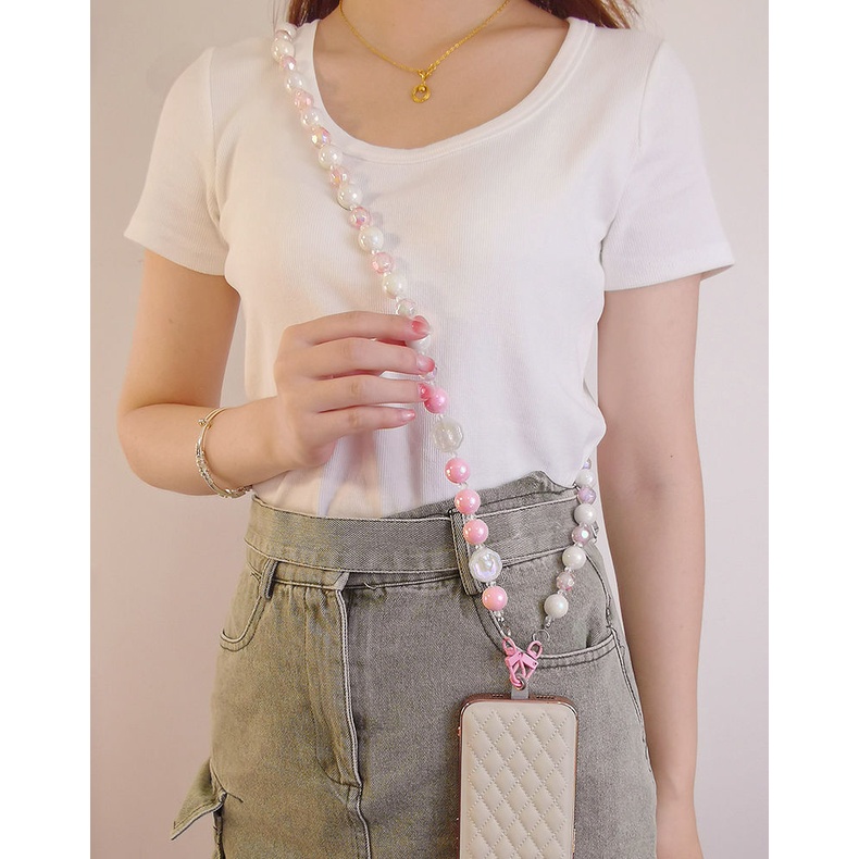 Vòng Tay Chuỗi Hạt Tròn Đeo Điện Thoại Thiết Kế Thời Trang