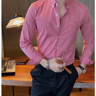 Áo Sơ Mi Nam Tay Lửng Dáng Ôm Phong Cách Hàn Quốc Thời Trang Mùa Hè 5