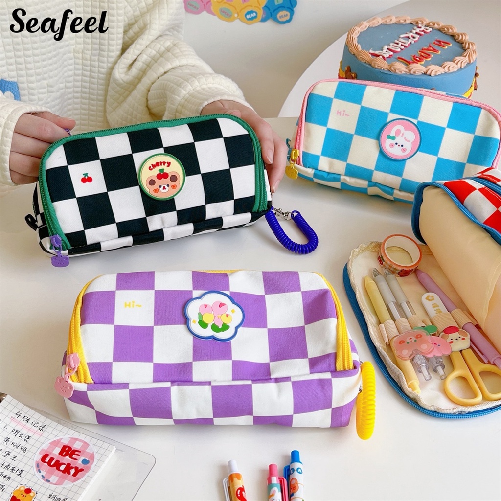 Túi Đựng Bút Chì Dày Dặn Chống Bụi Dễ Dàng Truy Cập Họa Tiết Biển