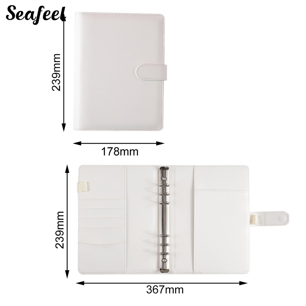 Vỏ Bọc Sổ Tay Chống Thấm Nước 6 Lỗ Họa Tiết Lá Cây Thông Dụng