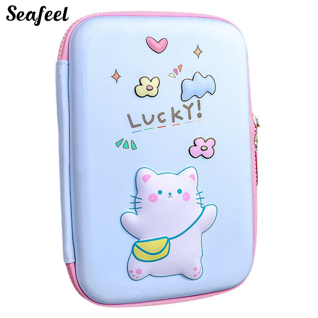 Túi Đựng Bút Chì Sức Chứa Lớn Bền Bỉ Chống Nước In Họa Tiết Hoạt Hình