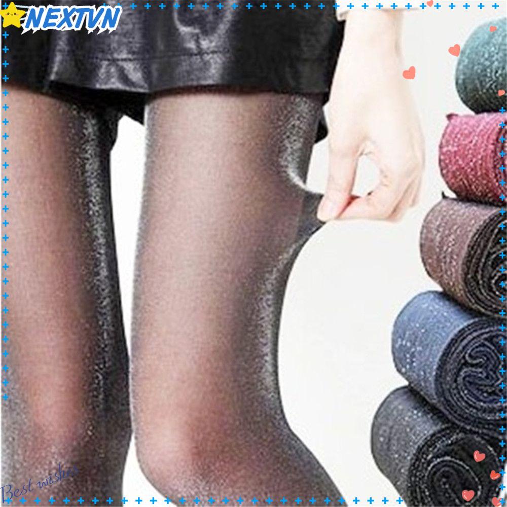 Quần Tất Màu Bạc Sáng Bóng Chống Móc Thời Trang Tiệc Đêm