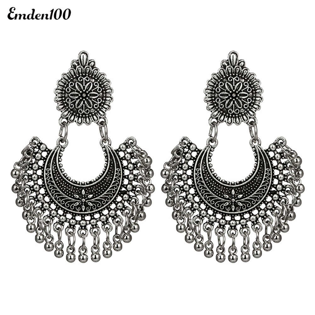 Bông Tai Dài Tua Rua Thời Trang Nữ Tính