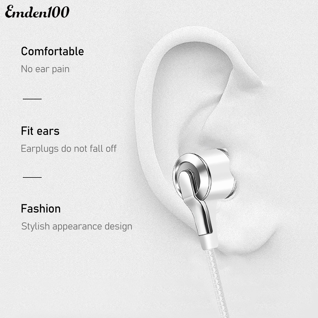 Tai Nghe Nhét Tai H8 Jack 3.5mm Gắn Kèm Phụ Kiện Điện Thoại