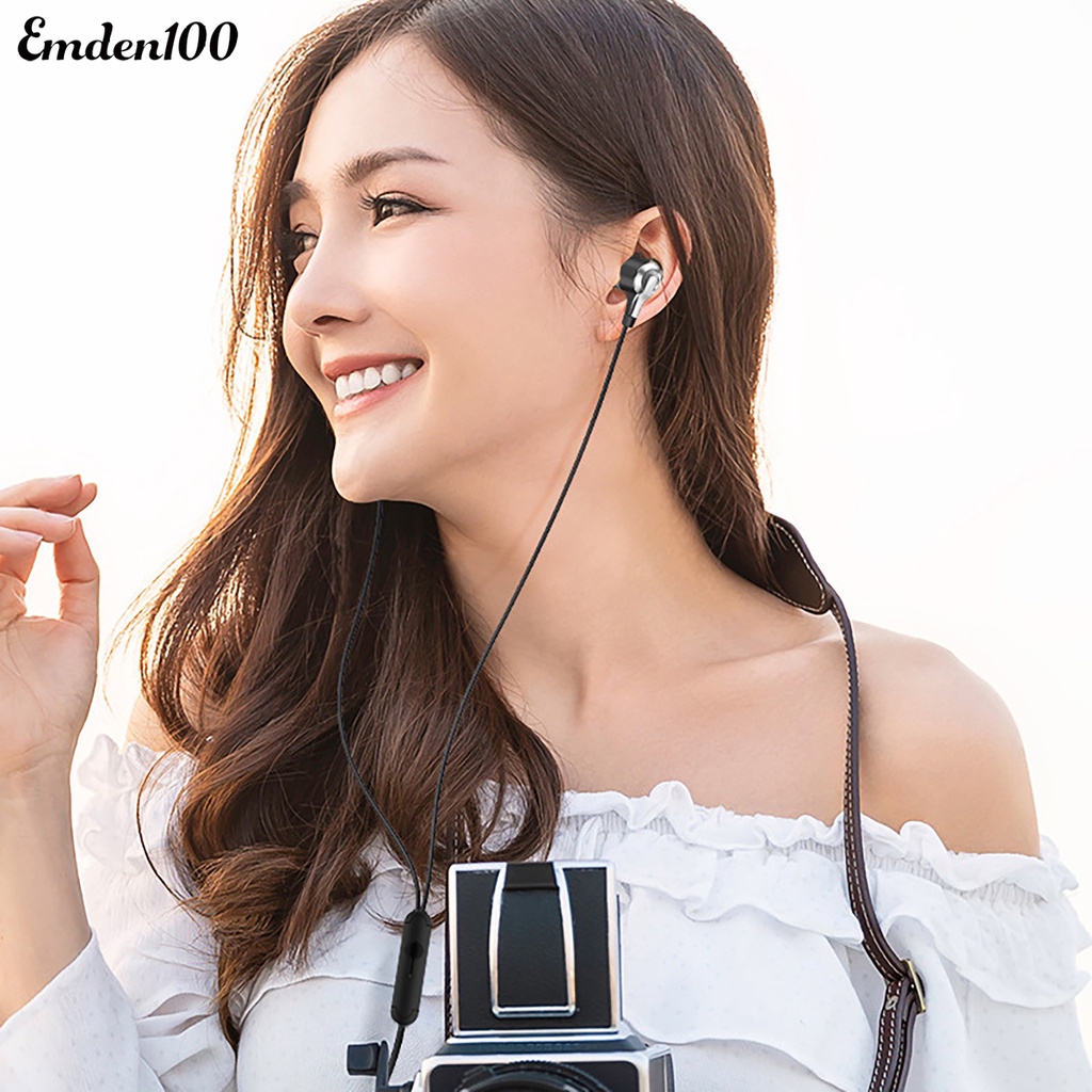 Tai Nghe Nhét Tai H8 Jack 3.5mm Gắn Kèm Phụ Kiện Điện Thoại