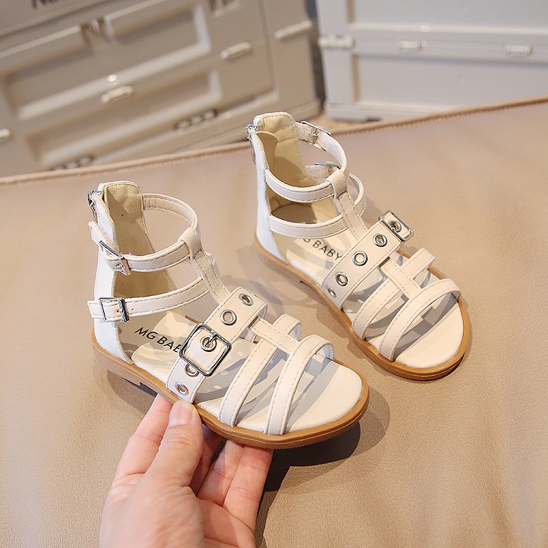 Duoya Giày Sandal Công Chúa Đế Mềm Hở Ngón Phong Cách Hàn Quốc Cho Bé Gái