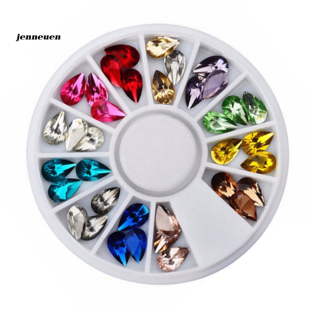 Khay Đựng Hạt Cườm 3D Hình Giọt Nước Nhiều Màu Sắc Trang Trí Móng Nghệ Thuật DIY