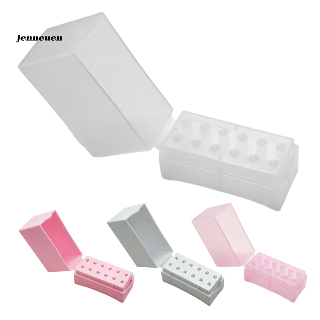 Hộp Đựng Đầu Mài Móng Tay Bằng Nhựa Chống Bụi