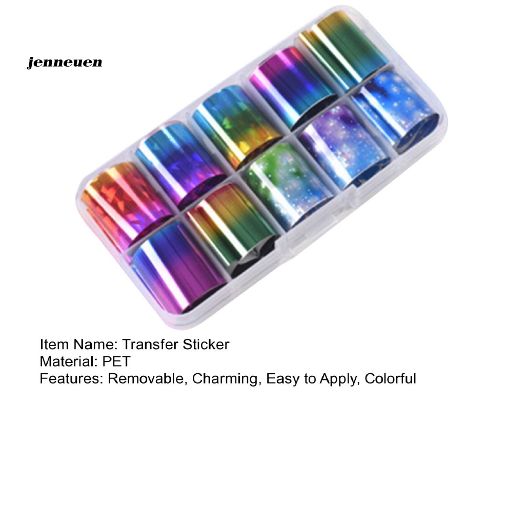 1 Hộp Nhãn Dán Trang Trí Móng Nghệ Thuật 4 Kiểu Không Phai Màu