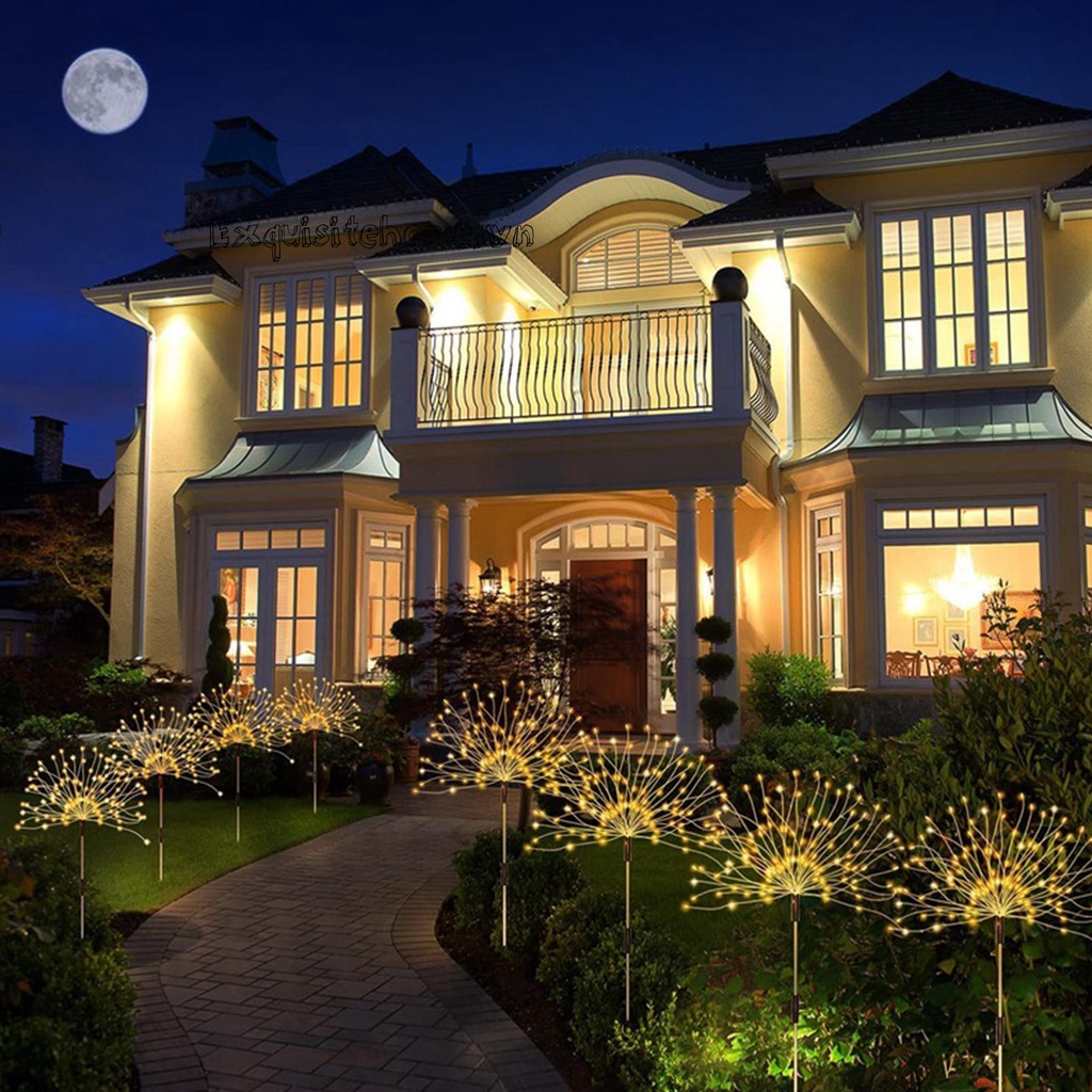 1 Đèn Led 6 Bóng 8 Chế Độ Sử Dụng Năng Lượng Mặt Trời Trang Trí Sân Vườn