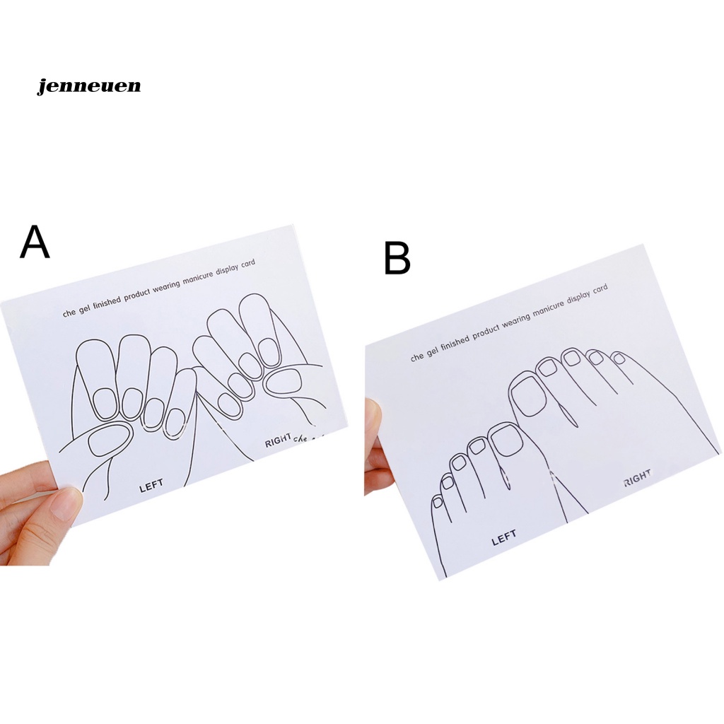 Set 5 Thẻ Trưng Bày Móng Tay Giả 2 Kiểu Chuyên Dụng Cho Salon Edge