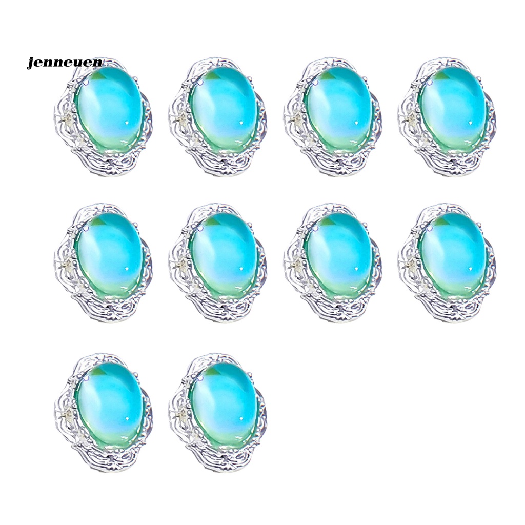 Set 10 Móng Tay Giả Kính Trọng Lượng Nhẹ Trang Trí Nghệ Thuật Cho Nữ