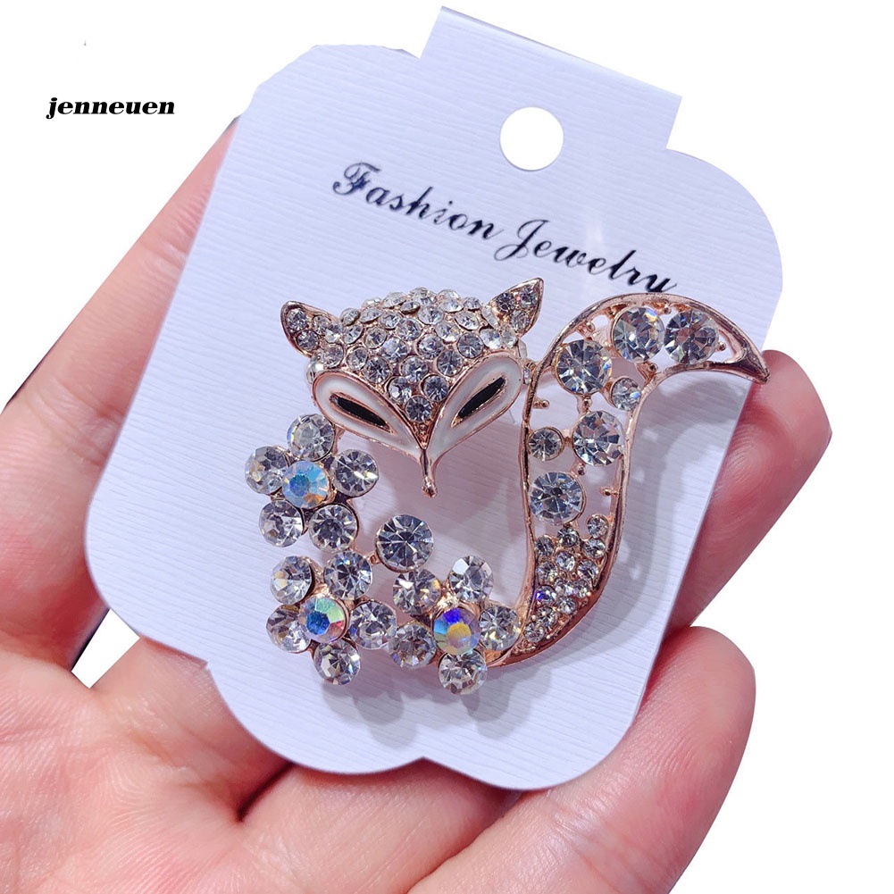 Ghim Cài Áo Hình Cáo / Thỏ Đính Đá Thời Trang Cho Nữ