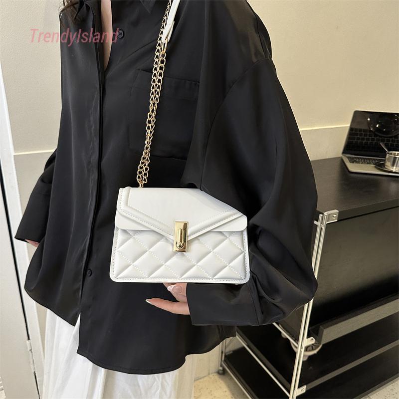 Túi Xách Da PU Hình Vuông Màu Trơn Thiết Kế Đơn Giản Thời Trang Cho Nữ