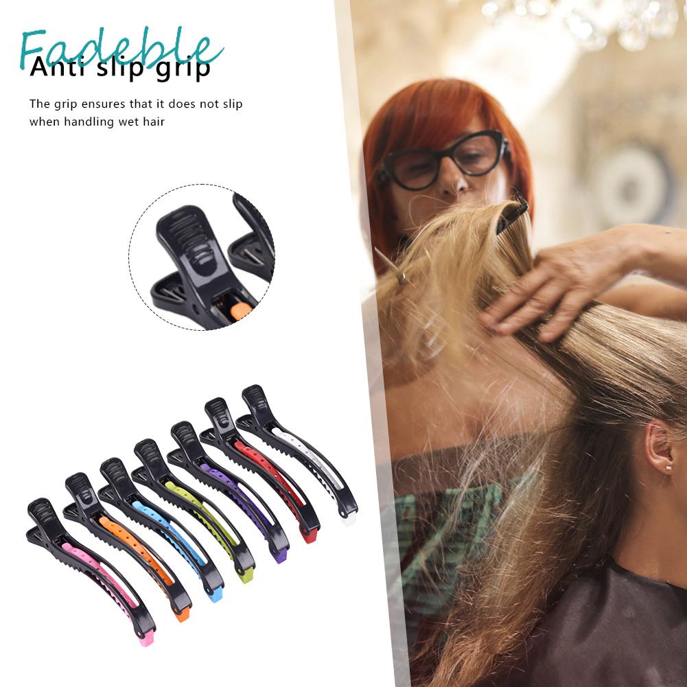 Set 6 Kẹp Nhựa Cố Định Tóc Hai Cổng Thiết Kế Nhỏ Gọn