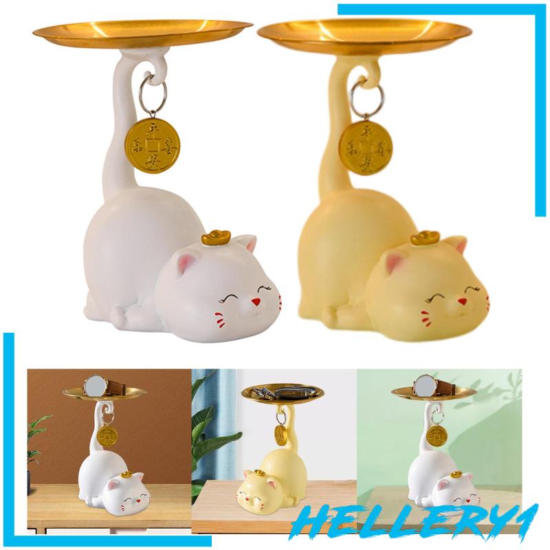 Giá Đỡ Chìa Khóa Điêu Khắc Hình Chú Mèo Dễ Thương Trang Trí Phòng Ăn