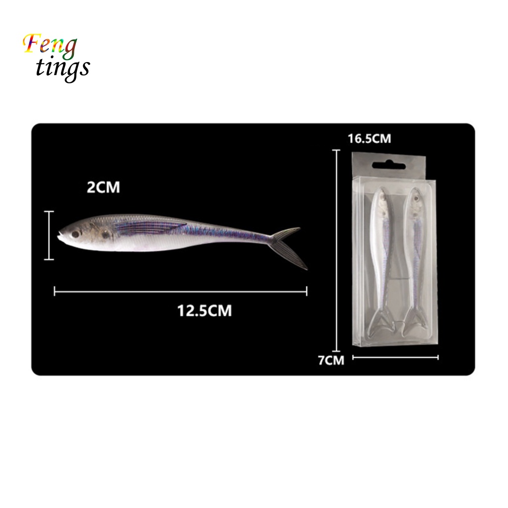 1 Set Mồi Câu Cá Giả 3D Bằng Nhựa Mềm 125cm / 11g