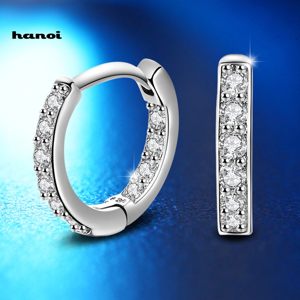 Khuyên Tai Nữ Mạ Bạc Đính Ngọc Thời Trang